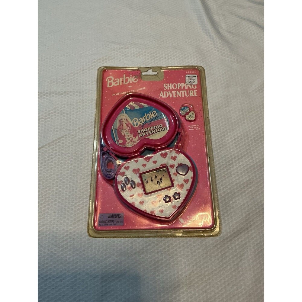 New Vintage Barbie Fashion Shopping Adventure Electronic Handheld Game + Mini